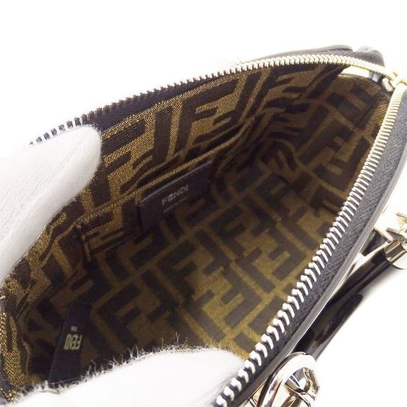 Fendi Bag Women's Brand Handbag Shoulder Bag 2way Leather By-the-way Mini Black - Picture 7 of 14